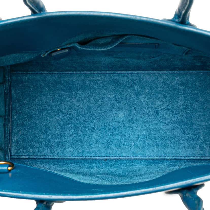 Saint Laurent Baby Leather Sac De Jour Satchel Blue Leather Good condition - Model View
