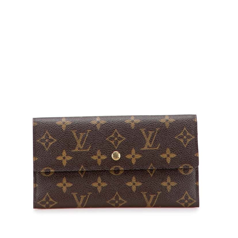 Louis Vuitton Monogram Sarah Long Wallet Brown Canvas Good condition - Front View