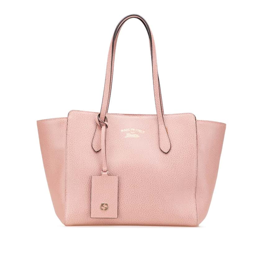 Gucci Medium Leather Swing Tote Pink Leather Good condition - Front View