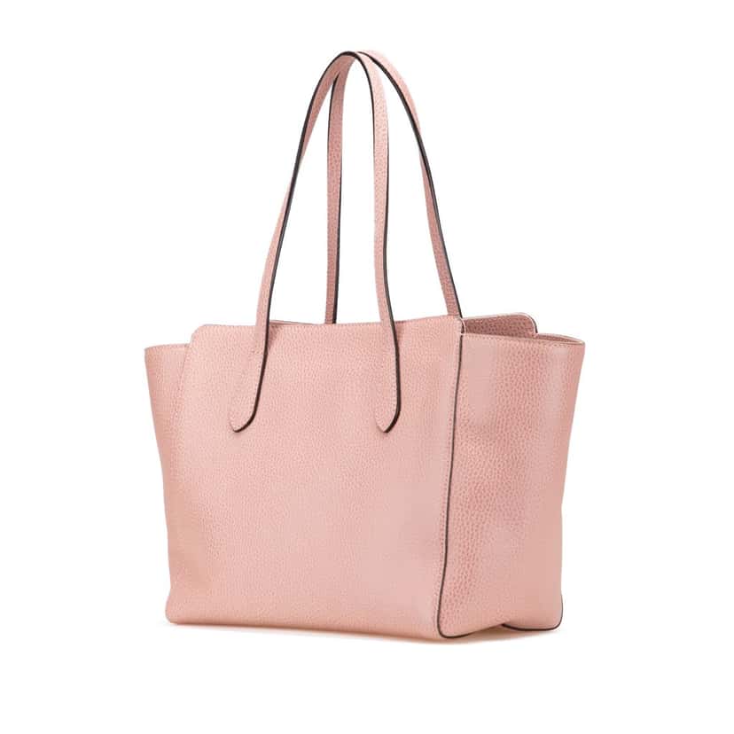 Gucci Medium Leather Swing Tote Pink Leather Good condition - Back View