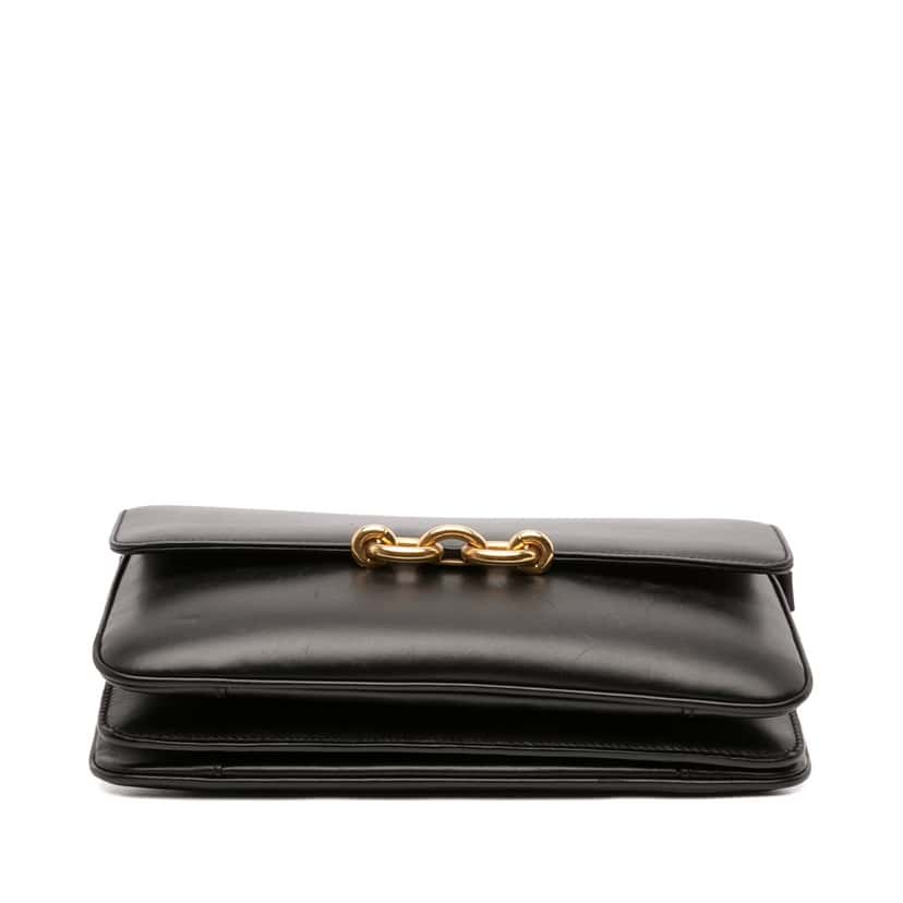 Saint Laurent Smooth Calfskin Le Maillon Crossbody Black Leather Good condition - Inside View