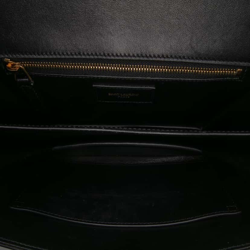 Saint Laurent Smooth Calfskin Le Maillon Crossbody Black Leather Good condition - Model View