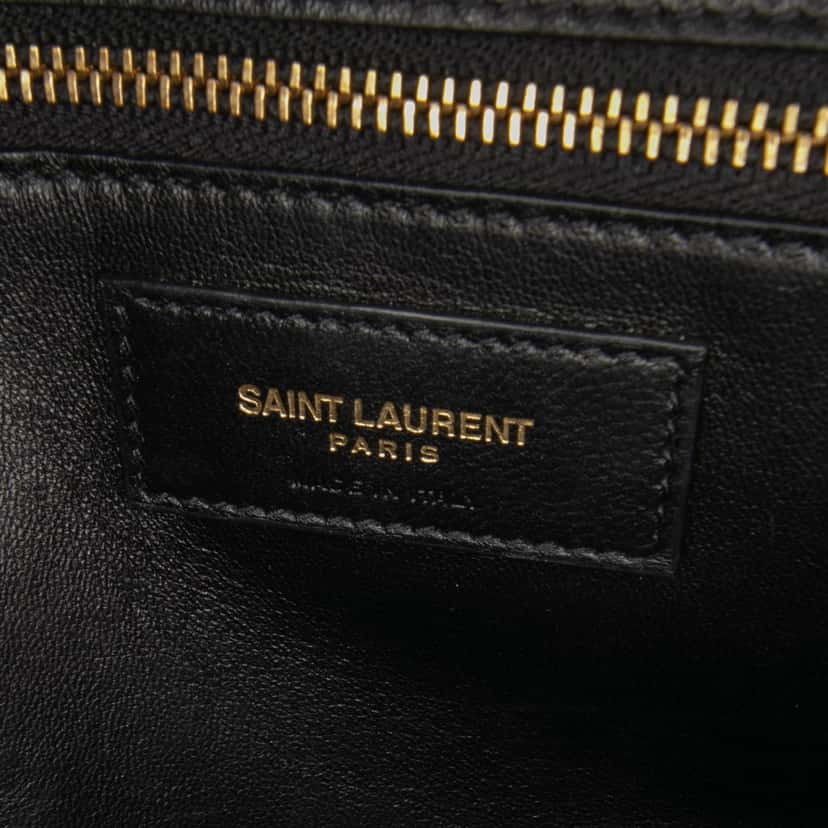 Saint Laurent Smooth Calfskin Le Maillon Crossbody Black Leather Good condition - Box View