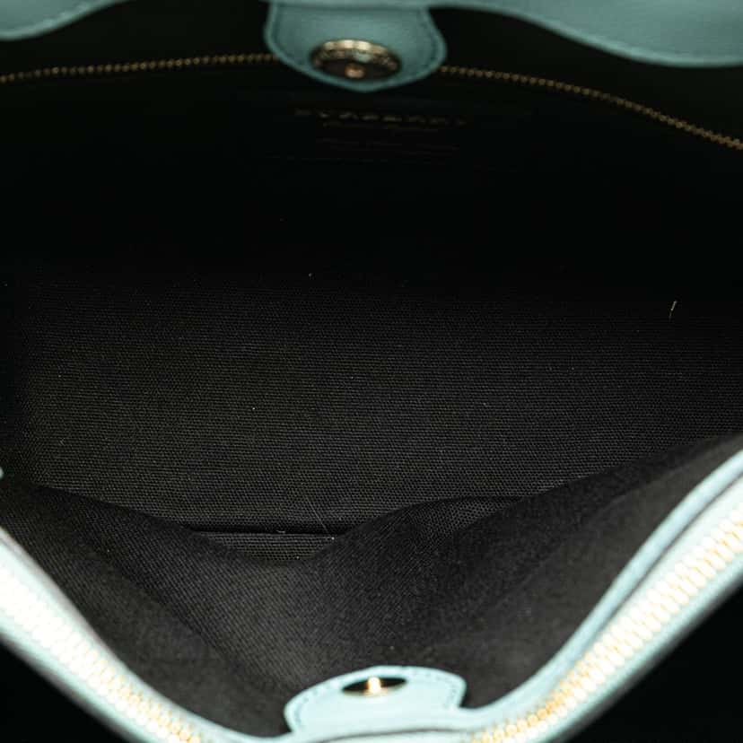 Burberry Medium Tricolor Leather Banner Satchel Blue Leather Good condition - Model View