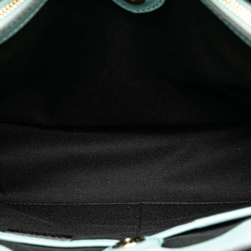 Burberry Medium Tricolor Leather Banner Satchel Blue Leather Good condition - Box View