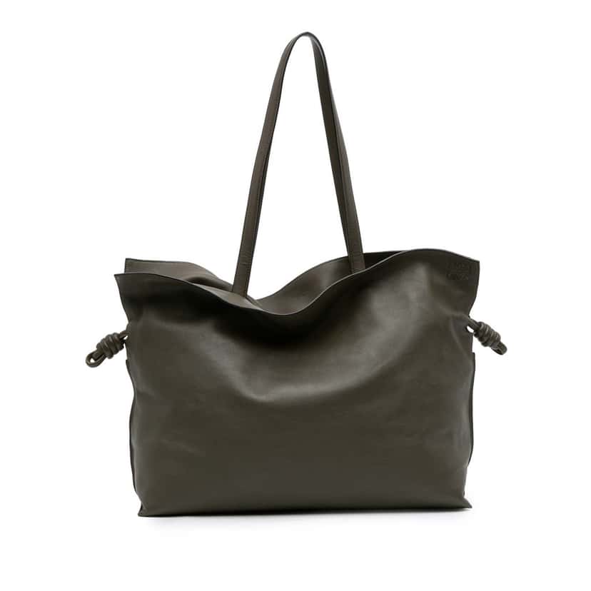 Loewe XL Calfskin Flamenco Knot Tote Brown Leather Good condition - Front View