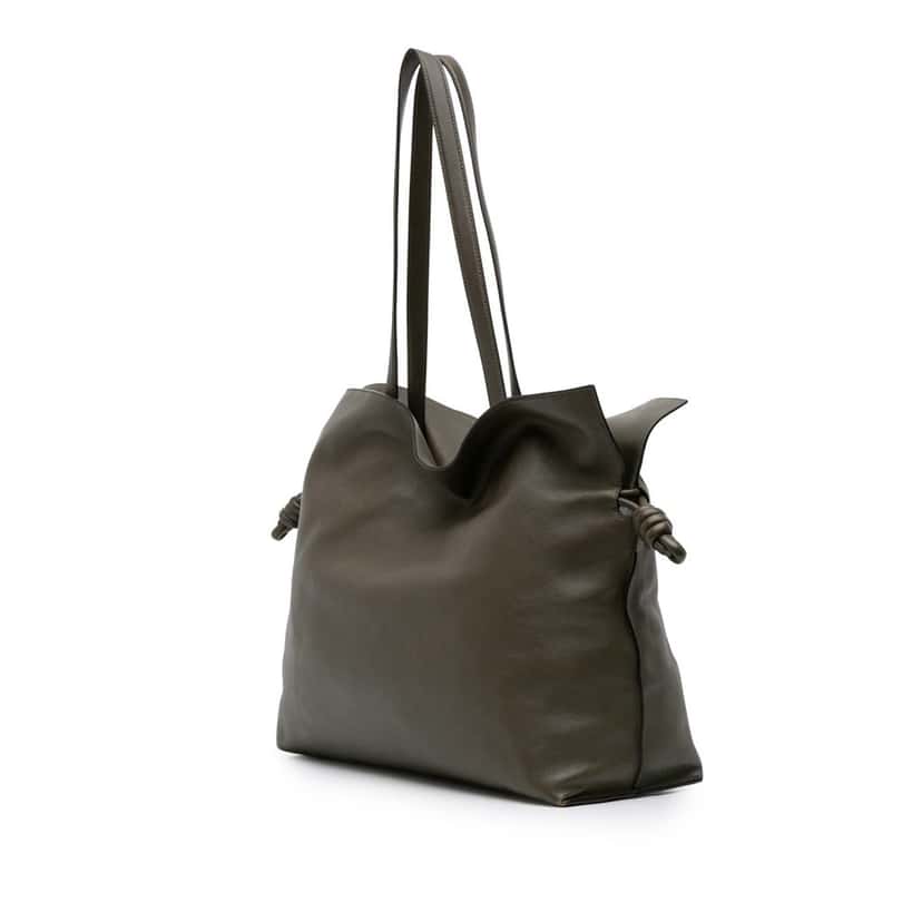 Loewe XL Calfskin Flamenco Knot Tote Brown Leather Good condition - Back View