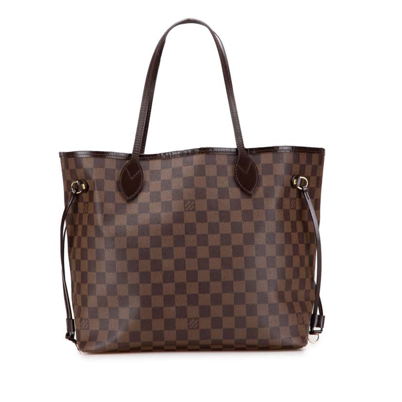 Louis Vuitton Damier Ebene Neverfull MM Brown Canvas Good condition - Front View