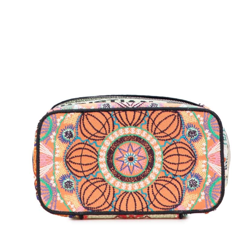 Dior Embroidered Canvas Dior In Lights Diortravel Vanity Case Pink Canvas Good condition - Inside View