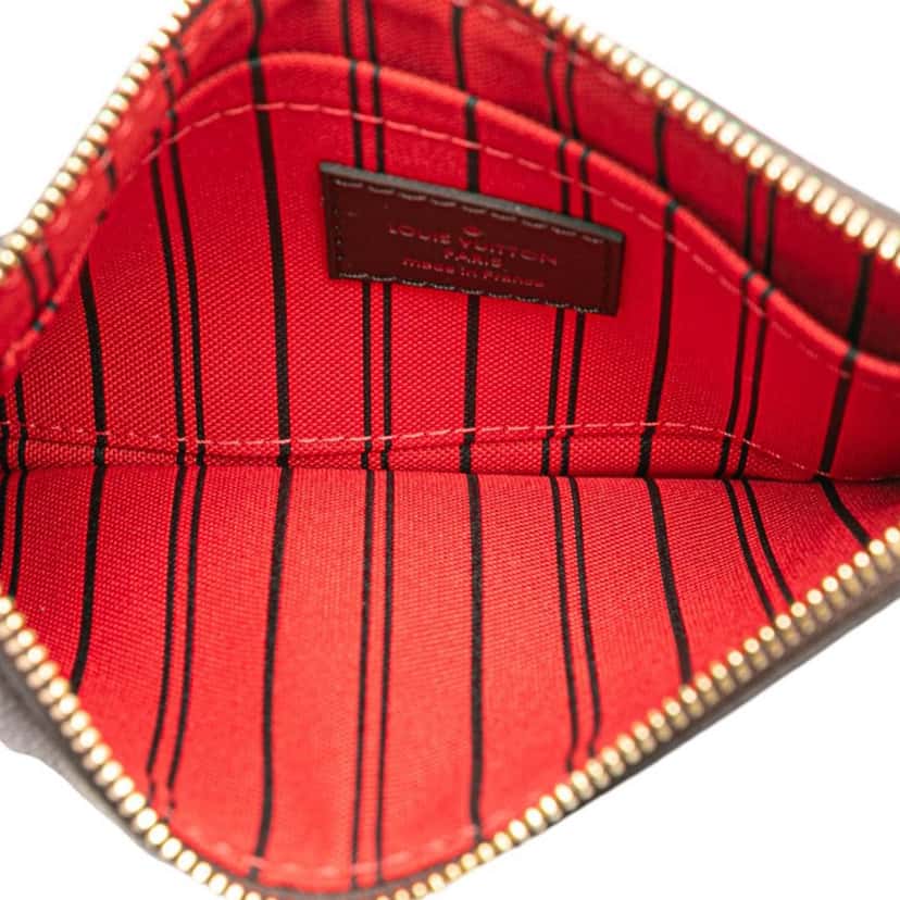 Louis Vuitton Damier Ebene Neverfull PM Pouch Brown Canvas Good condition - Model View