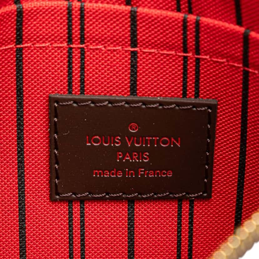 Louis Vuitton Damier Ebene Neverfull PM Pouch Brown Canvas Good condition - Box View