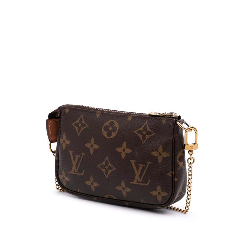 Louis Vuitton Monogram Mini Pochette Accessoires Brown Canvas Good condition - Back View