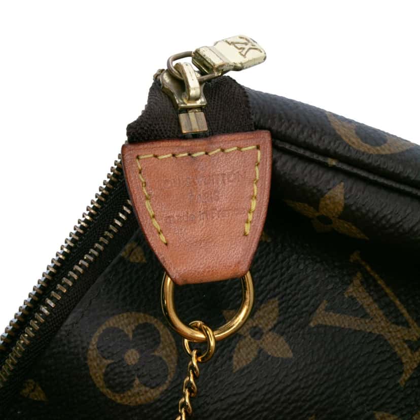 Louis Vuitton Monogram Mini Pochette Accessoires Brown Canvas Good condition - Box View