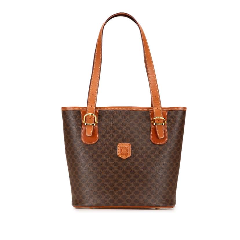 Celine Macadam Coated Canvas Tote Brown Canvas Good condition - Front View