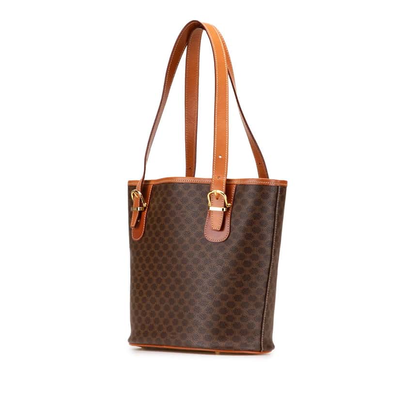 Celine Macadam Coated Canvas Tote Brown Canvas Good condition - Back View