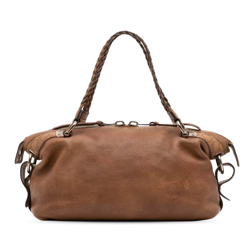 Gucci Medium Leather Bamboo Bar Tote Brown Leather Good condition - Front View