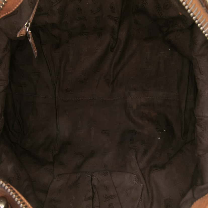 Gucci Medium Leather Bamboo Bar Tote Brown Leather Good condition - Model View