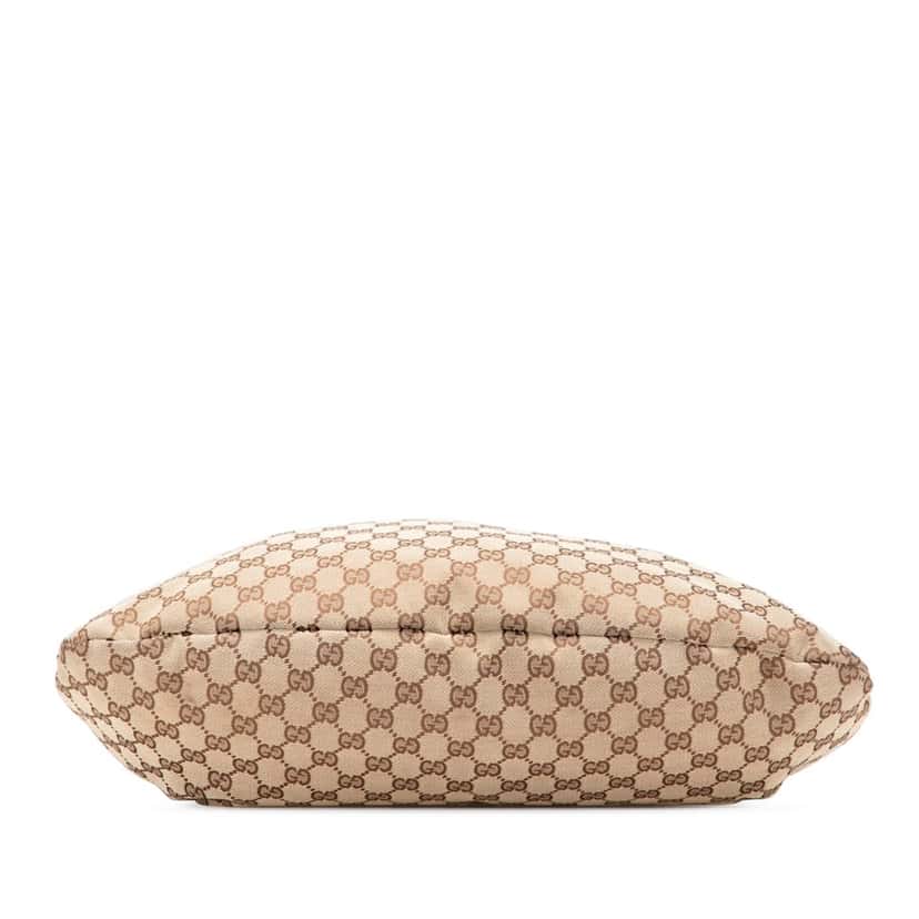 Gucci GG Canvas Bamboo Studded Hobo Brown Canvas Good condition - Inside View