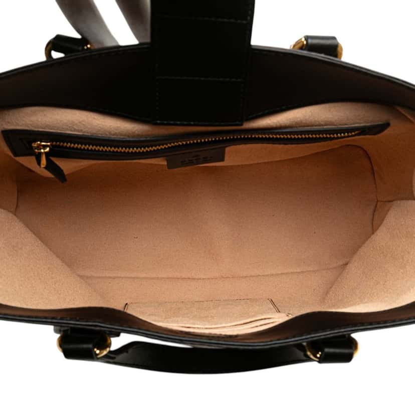 Gucci Small GG Supreme Bees Soft Tote Brown Canvas Good condition - Model View