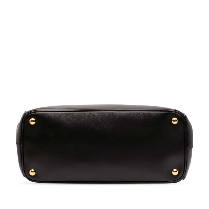Prada Medium Saffiano Lux Galleria Double Zip Satchel Black Leather Good condition - Inside View