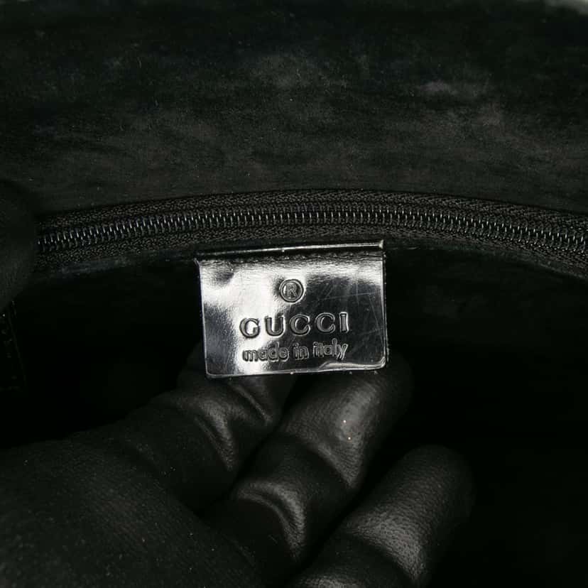 Gucci GG Canvas Ring Handbag Black Canvas Good condition - Box View