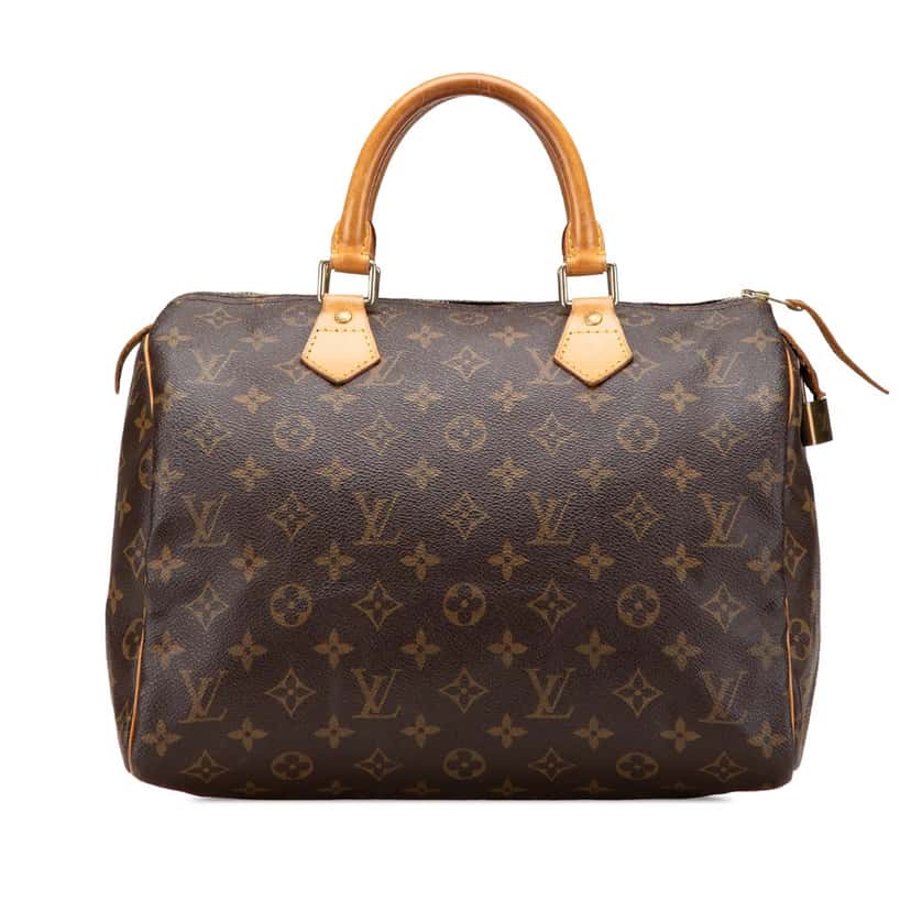 Louis Vuitton Monogram Speedy 30 Brown Canvas Fair condition - Front View