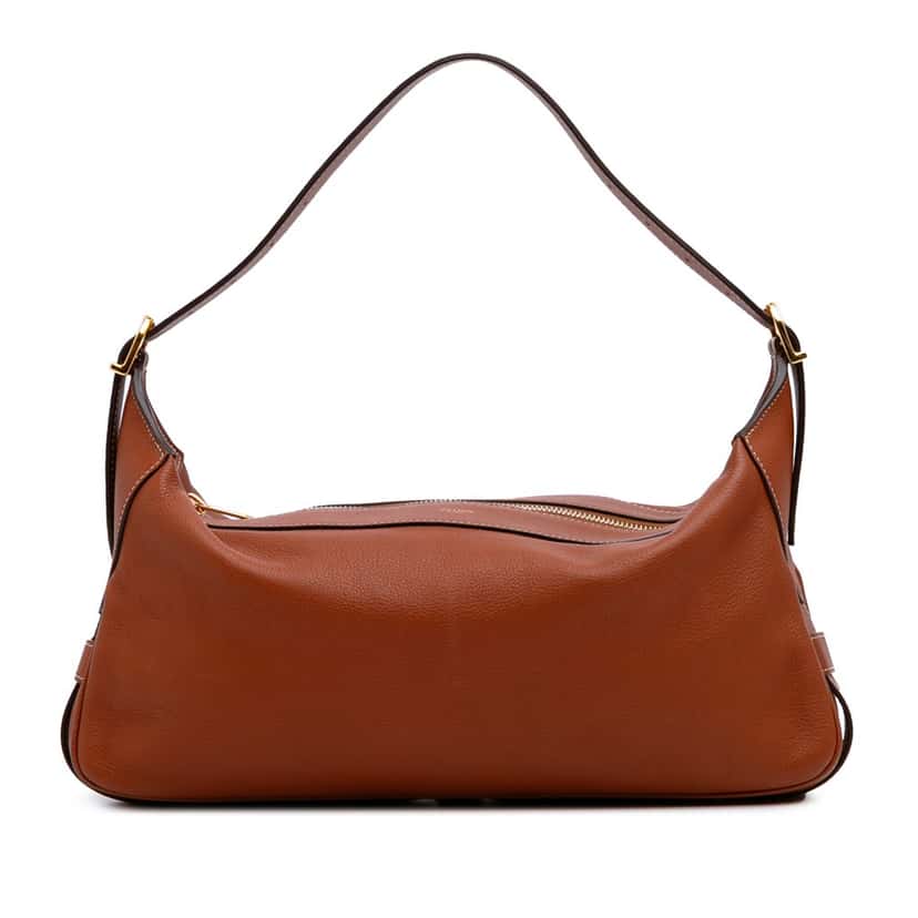 Celine Medium Supple Calfskin Romy Shoulder Bag Brown Leather Good condition - Front View