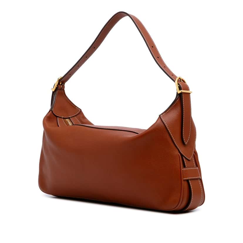 Celine Medium Supple Calfskin Romy Shoulder Bag Brown Leather Good condition - Back View