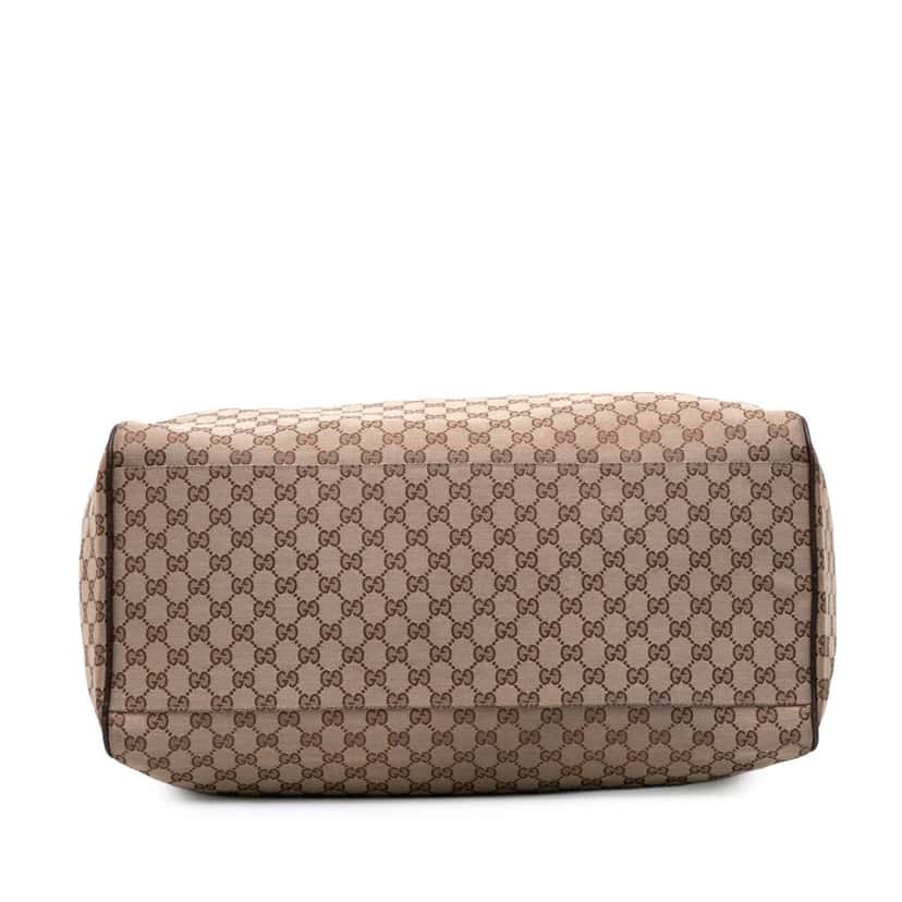 Gucci GG Canvas Web Travel Bag Brown Canvas Good condition - Inside View