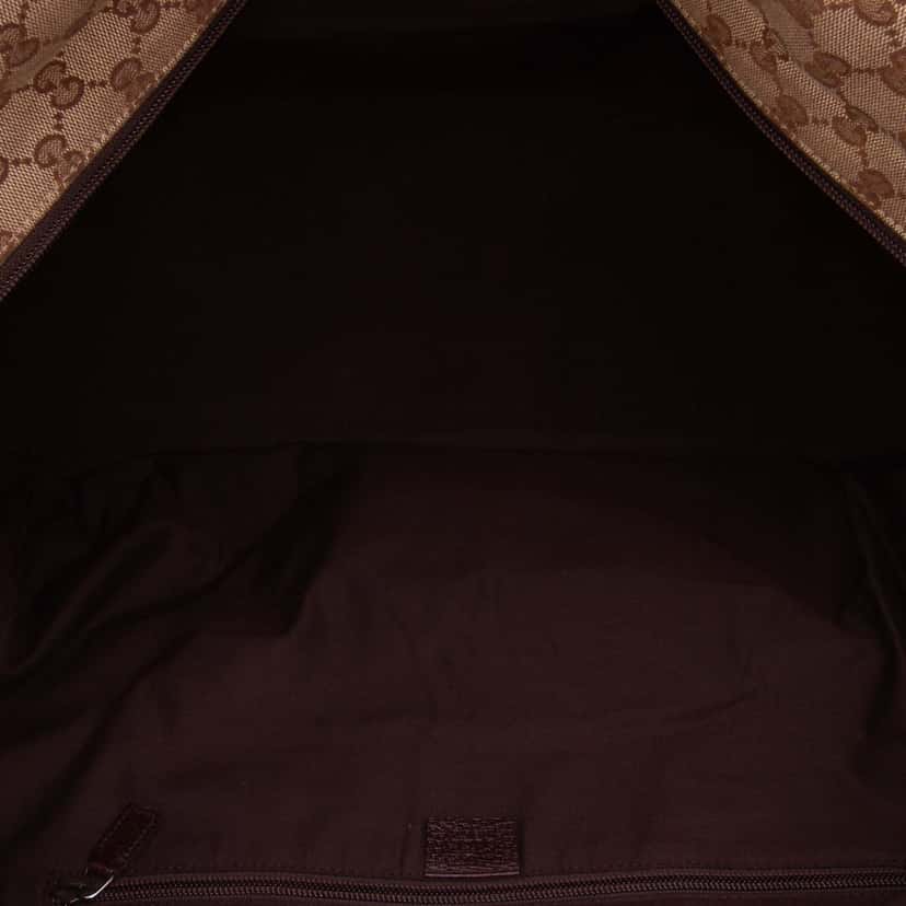 Gucci GG Canvas Web Travel Bag Brown Canvas Good condition - Model View