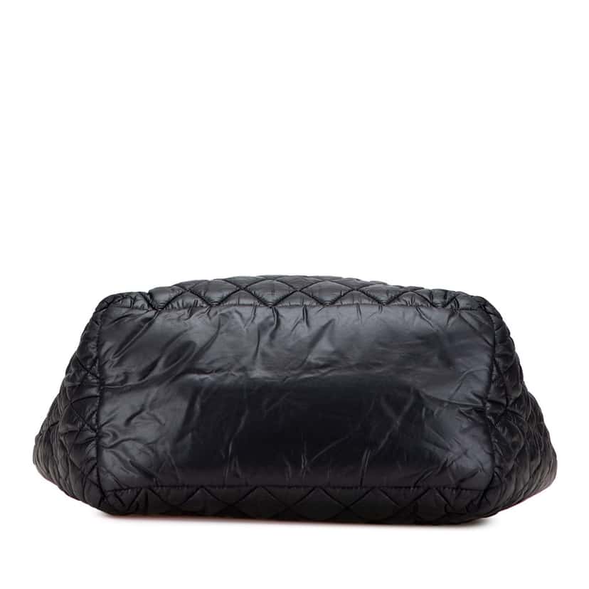 Chanel Small Quilted Nylon Coco Cocoon Tote Black Good condition - Inside View