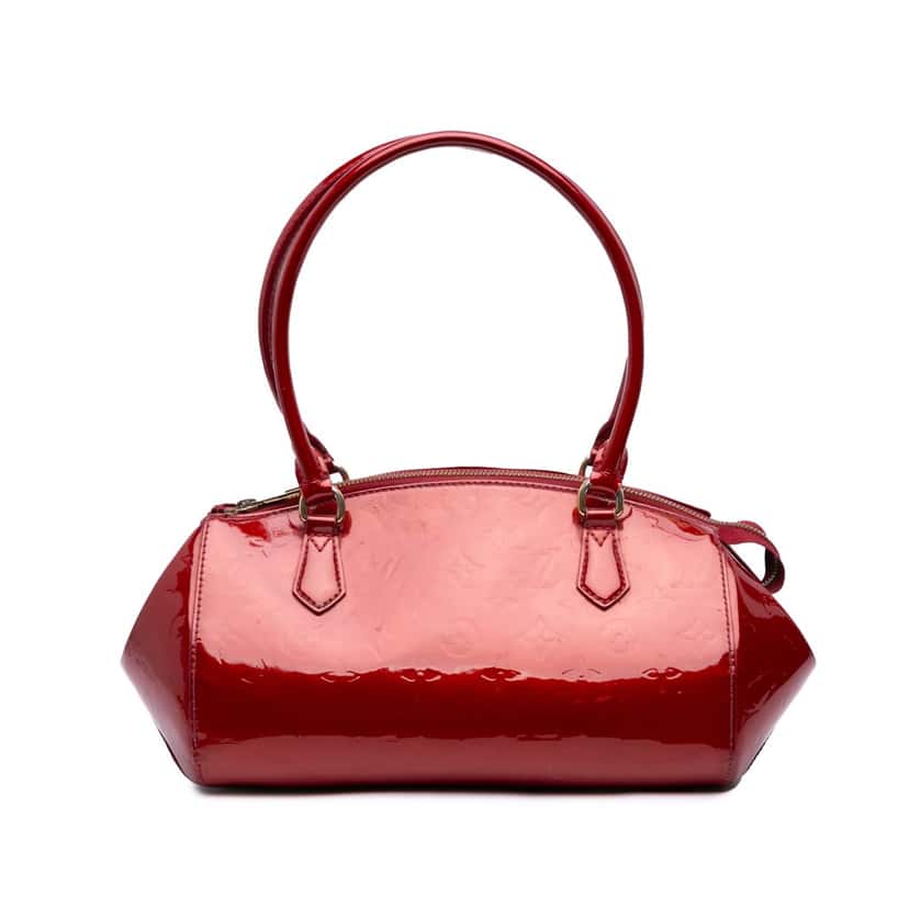 Louis Vuitton Monogram Vernis Sherwood GM Red Leather Good condition - Front View