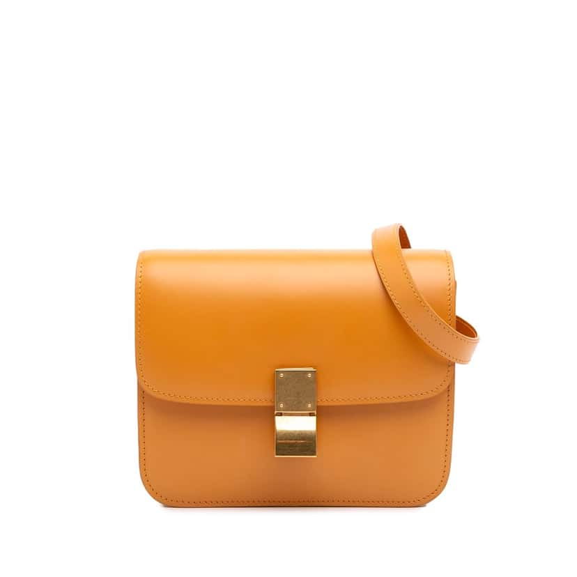 Celine Teen Calfskin Classic Box Orange Leather Good condition - Front View