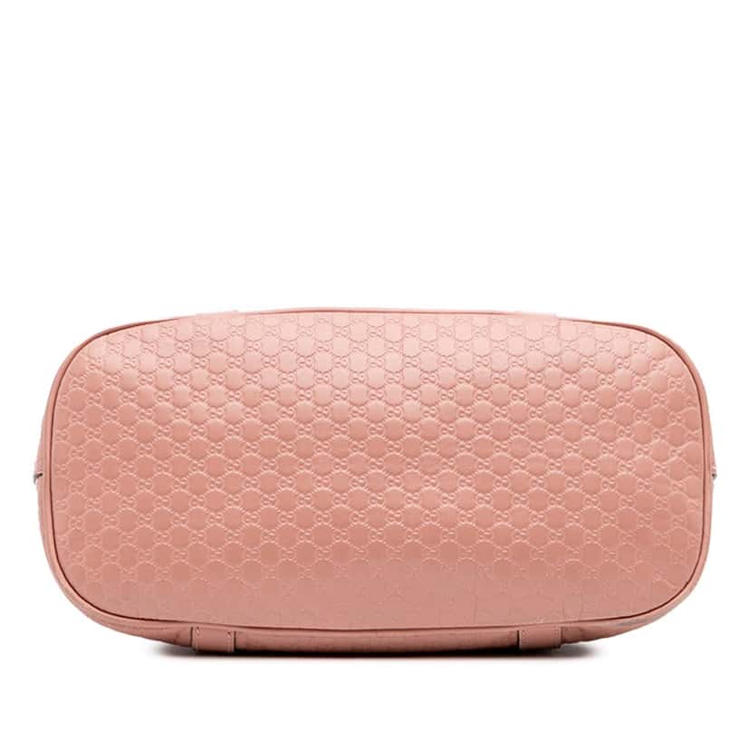 Gucci Medium Microguccissima Dome Satchel Pink Leather Fair condition - Inside View