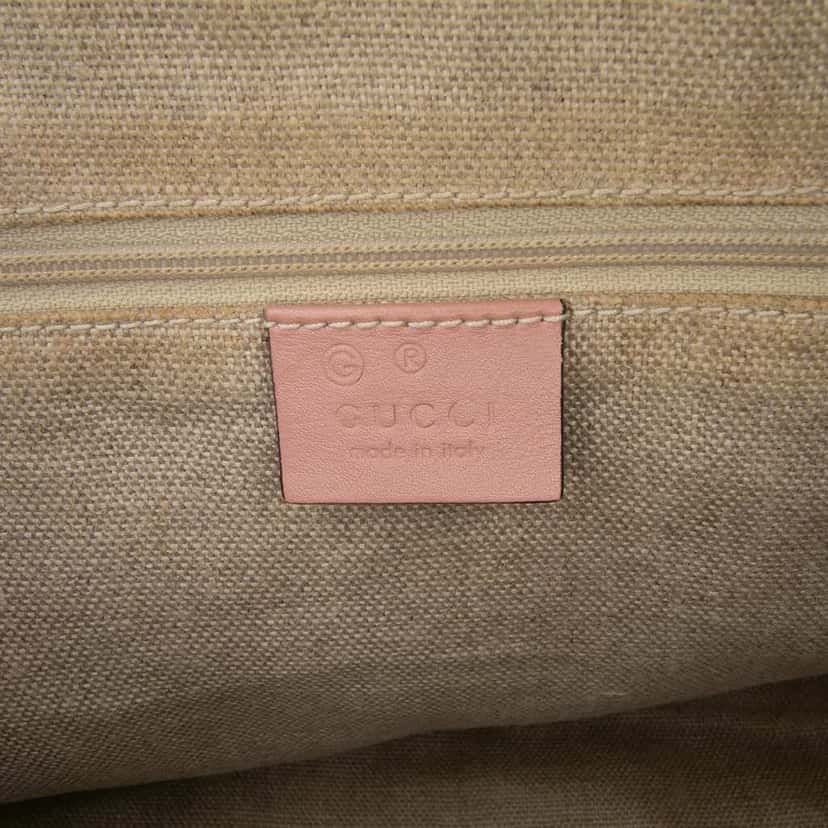 Gucci Medium Microguccissima Dome Satchel Pink Leather Fair condition - Box View