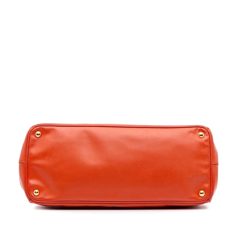 Prada Extra Large Saffiano Lux Galleria Double Zip Tote Orange Leather Good condition - Inside View