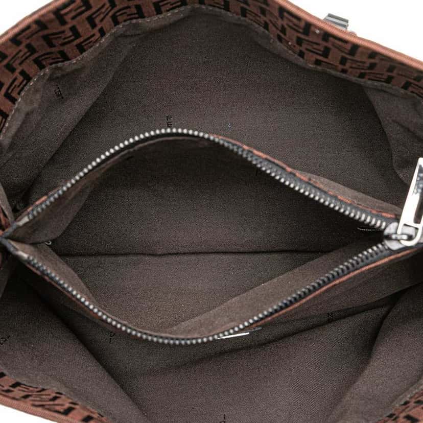 Fendi Zucchino Canvas Tote Brown Canvas Good condition - Model View