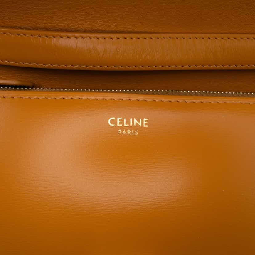 Celine Medium Calfskin Classic Box Orange Leather Good condition - Box View