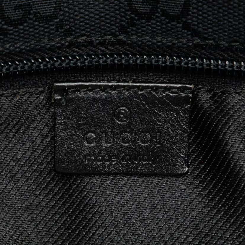 Gucci GG Canvas Web Tote Black Canvas Good condition - Box View