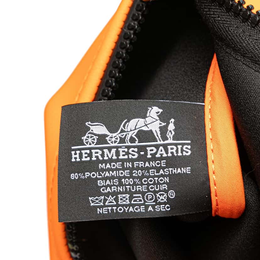 Hermès Medium Neoprene Neobain Case Orange Polyester Good condition - Box View