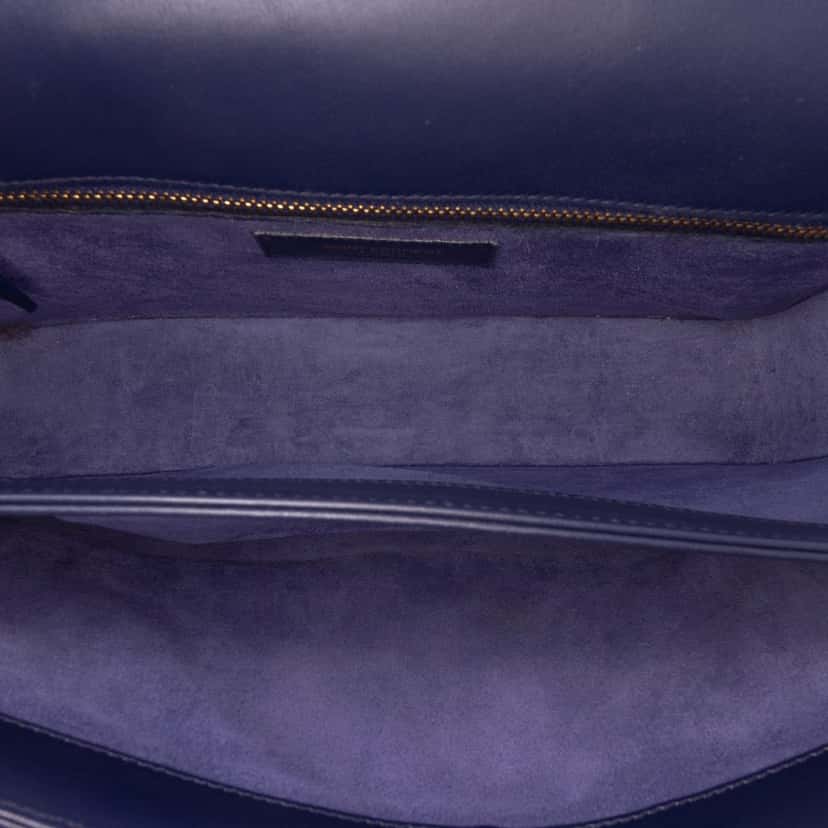 Saint Laurent Medium Leather Monogram Universite Bag Blue Leather Good condition - Model View