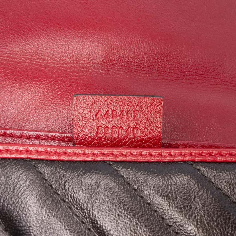 Gucci Small GG Marmont Matelasse Leather Torchon Flap Crossbody Black Leather Good condition - Box View