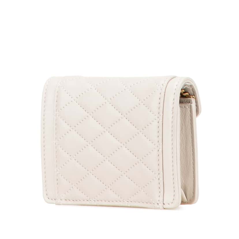 Saint Laurent Micro Quilted Lambskin Monogram Gaby Crossbody White Leather Good condition - Back View