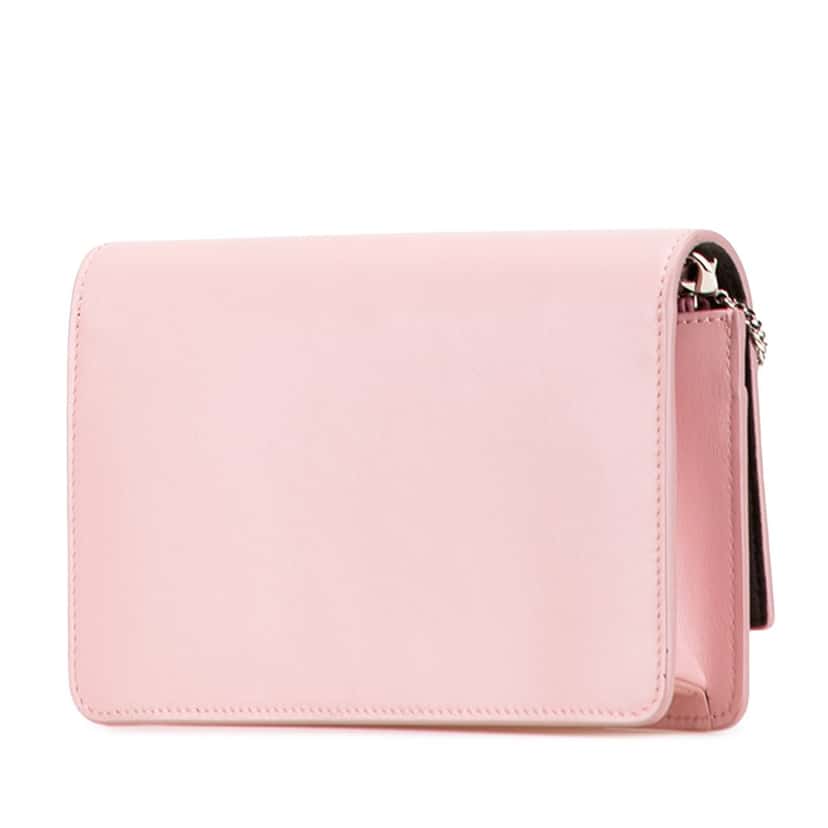 Fendi Leather Hypnoteyes Wallet on Chain Pink Leather Good condition - Back View