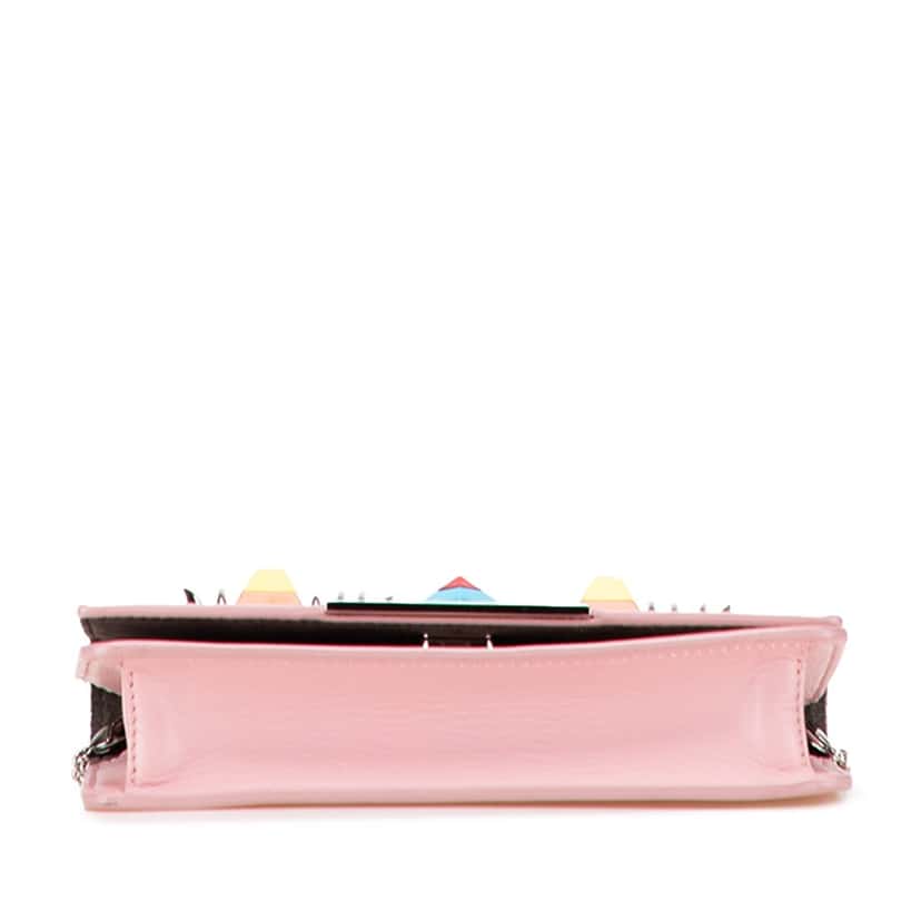 Fendi Leather Hypnoteyes Wallet on Chain Pink Leather Good condition - Inside View