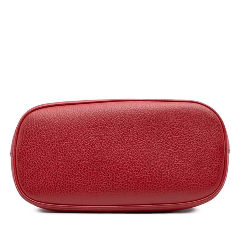 Gucci Mini Leather GG Charm Dome Satchel Red Leather Good condition - Inside View