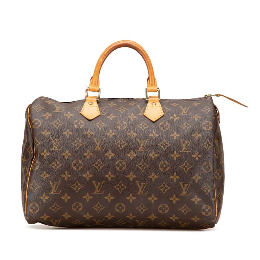 Louis Vuitton Monogram Speedy 35 Brown Canvas Good condition - Front View