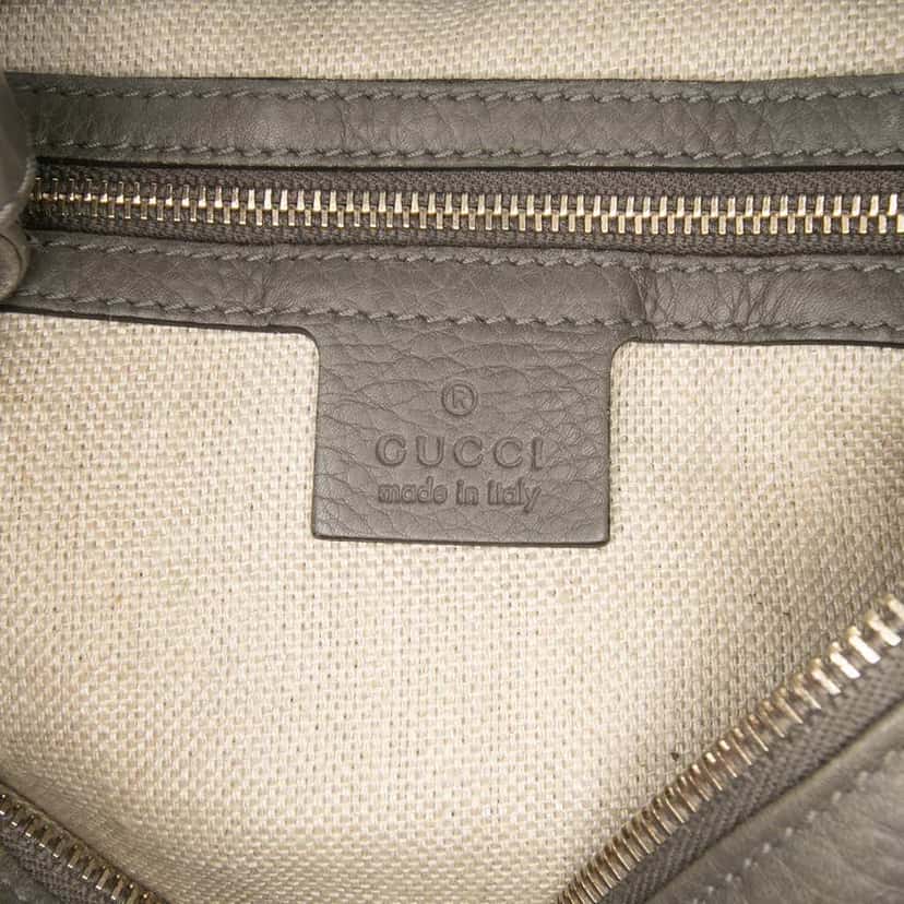 Gucci Leather Greenwich Hobo Grey Leather Good condition - Box View