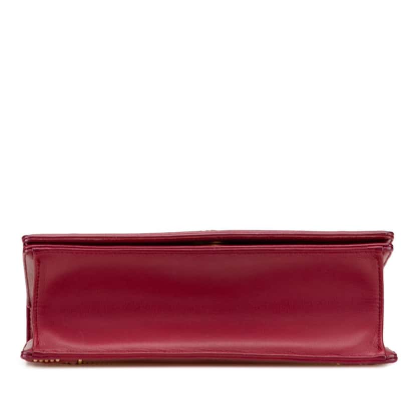 Dior Medium Studded Lambskin Diorama Flap Red Leather Good condition - Inside View