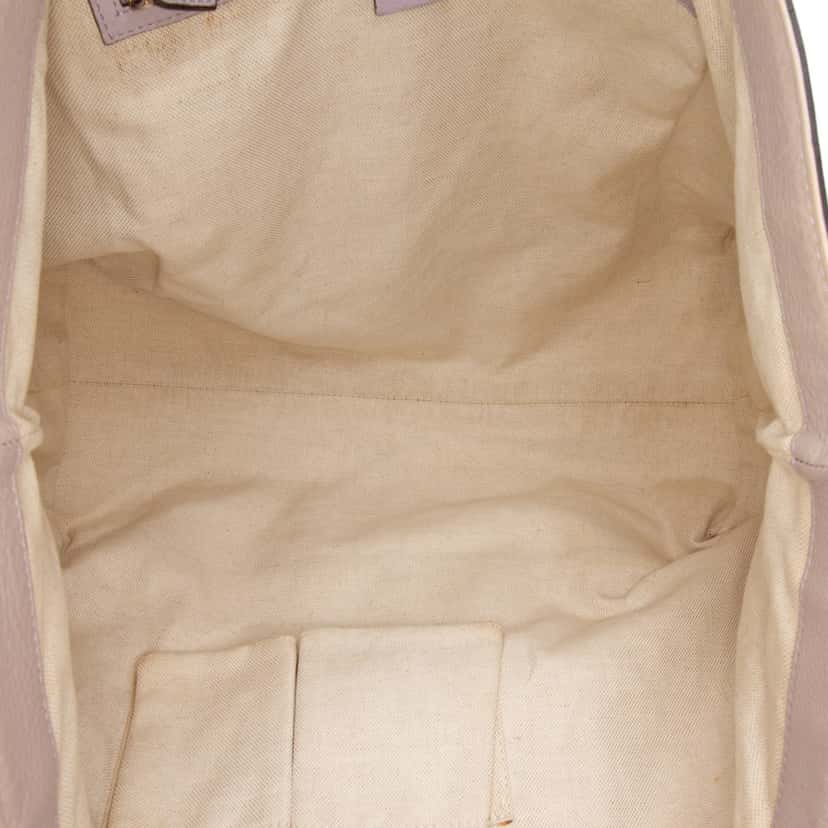 Gucci Large Pebbled Calfskin Sunset Tote Purple Leather Good condition - Model View